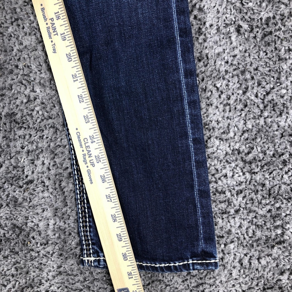 Rock Revival Easy Straight Jeans Womens 26 Blue Med Wash Stretch Rhinestone - Picture 6 of 16